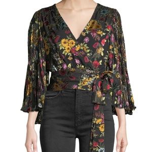 A+O Pleated Wrap Top